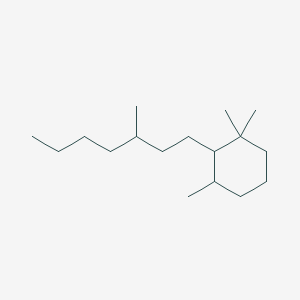 1,1,3-Trimethyl-2-(3-methylheptyl)cyclohexane