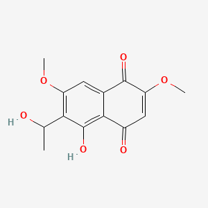 5-Hydroxy-6-(1-hydroxyethyl)-2,7-dimethoxy-1,4-naphthoquinone