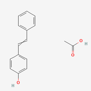 molecular formula C16H16O3 B1441966 Phenol, 4-(2-phenylethenyl)-, acetate CAS No. 93022-30-1