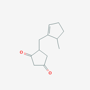 4-[(5-Methylcyclopent-1-en-1-yl)methyl]cyclopentane-1,3-dione