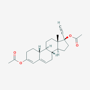 molecular formula C₂₄H₃₀O₄ B144197 [(8R,9S,10R,13S,14S,17R)-17-乙酰氧基-17-乙炔基-13-甲基-2,7,8,9,10,11,12,14,15,16-十氢-1H-环戊[a]菲并蒽-3-基] 乙酸酯 CAS No. 2205-78-9