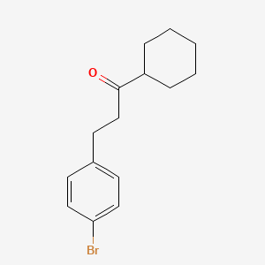 B1441972 2-(4-Bromophenyl)ethyl cyclohexyl ketone CAS No. 743434-28-8