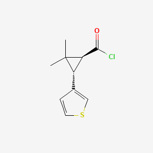 (1S,3S)-2,2-Dimethyl-3-(thiophen-3-yl)cyclopropane-1-carbonyl chloride