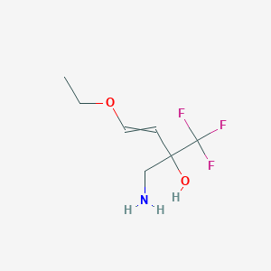 molecular formula C7H12F3NO2 B1441979 2-(氨基甲基)-4-乙氧基-1,1,1-三氟丁-3-烯-2-醇 CAS No. 929975-10-0