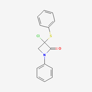 3-Chloro-1-phenyl-3-(phenylsulfanyl)azetidin-2-one