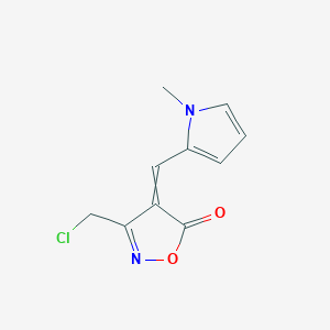 molecular formula C10H9ClN2O2 B1441980 3-(Chloromethyl)-4-[(1-methylpyrrol-2-YL)methylidene]-1,2-oxazol-5-one CAS No. 1142199-77-6