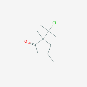 5-(2-Chloropropan-2-yl)-3,5-dimethylcyclopent-2-en-1-one