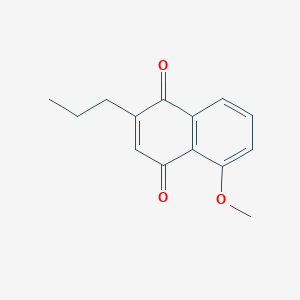 molecular formula C14H14O3 B14419824 5-Methoxy-2-propylnaphthalene-1,4-dione CAS No. 80213-83-8