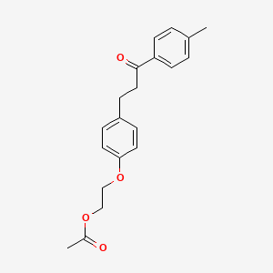 2-{4-[3-(4-Methylphenyl)-3-oxopropyl]phenoxy}ethyl acetate