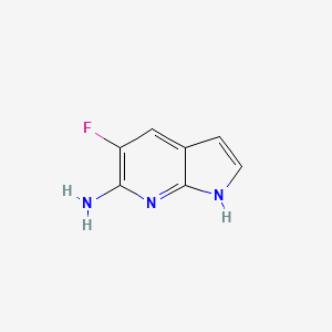 molecular formula C7H6FN3 B1441985 5-Fluoro-1H-pyrrolo[2,3-b]pyridin-6-amine CAS No. 1190321-94-8