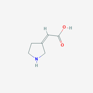 molecular formula C6H9NO2 B1442013 2-(Pyrrolidin-3-ylidene)acetic acid CAS No. 5626-39-1