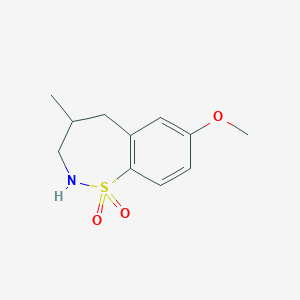 molecular formula C11H15NO3S B1442015 7-甲氧基-4-甲基-2,3,4,5-四氢苯并[f][1,2]噻吩-1,1-二氧化物 CAS No. 1301768-20-6