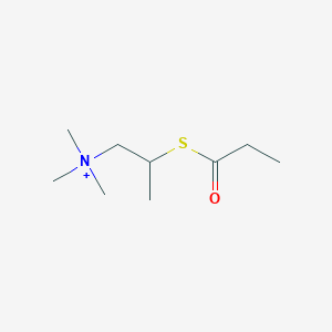 N,N,N-Trimethyl-2-(propanoylsulfanyl)propan-1-aminium