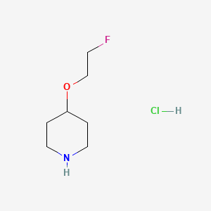 molecular formula C7H15ClFNO B1442019 2-Fluoroethyl 4-piperidinyl ether hydrochloride CAS No. 1220033-03-3