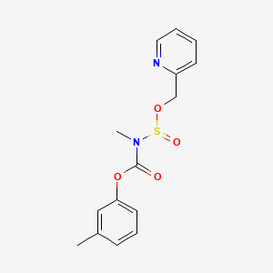 (3-methylphenyl) N-methyl-N-(pyridin-2-ylmethoxysulfinyl)carbamate