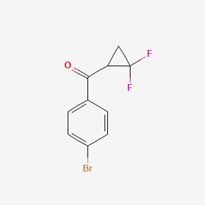 molecular formula C10H7BrF2O B1442025 (4-溴苯基)(2,2-二氟环丙基)甲酮 CAS No. 1350637-18-1