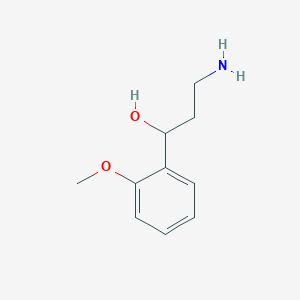 molecular formula C10H15NO2 B1442027 3-Amino-1-(2-methoxyphenyl)propan-1-ol CAS No. 42432-86-0