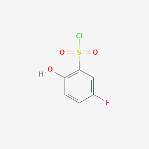 molecular formula C6H4ClFO3S B1442029 5-Fluoro-2-hydroxybenzene-1-sulfonyl chloride CAS No. 1261454-22-1