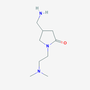 molecular formula C9H19N3O B1442036 4-(Aminomethyl)-1-[2-(dimethylamino)ethyl]pyrrolidin-2-one CAS No. 933692-17-2