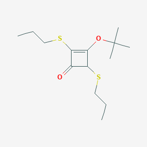 3-tert-Butoxy-2,4-bis(propylsulfanyl)cyclobut-2-en-1-one