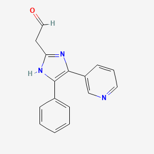 molecular formula C16H13N3O B14420397 [5-Phenyl-4-(pyridin-3-yl)-1H-imidazol-2-yl]acetaldehyde CAS No. 81891-76-1