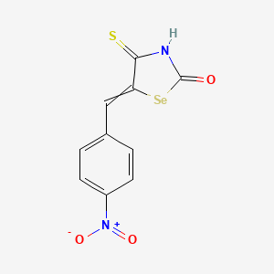 molecular formula C10H6N2O3SSe B14420424 5-[(4-Nitrophenyl)methylidene]-4-sulfanylidene-1,3-selenazolidin-2-one CAS No. 86978-91-8