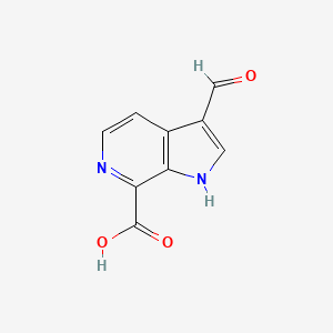 molecular formula C9H6N2O3 B1442043 3-formyl-1H-pyrrolo[2,3-c]pyridine-7-carboxylic acid CAS No. 1190309-98-8