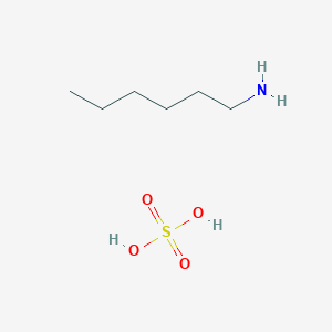 molecular formula C6H17NO4S B14420489 Hexan-1-amine;sulfuric acid CAS No. 80370-32-7