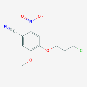 molecular formula C11H11ClN2O4 B1442077 4-(3-氯丙氧基)-5-甲氧基-2-硝基苯甲腈 CAS No. 1122661-13-5