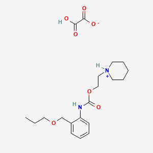 2-hydroxy-2-oxoacetate;2-piperidin-1-ium-1-ylethyl N-[2-(propoxymethyl)phenyl]carbamate