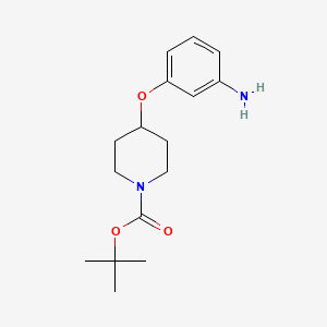 B1442088 Tert-butyl 4-(3-aminophenoxy)piperidine-1-carboxylate CAS No. 790667-68-4