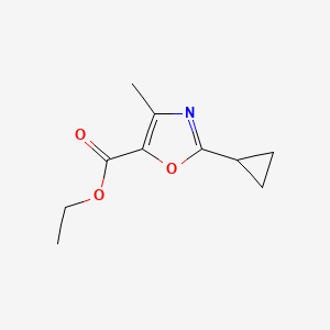 molecular formula C10H13NO3 B1442098 Ethyl 2-cyclopropyl-4-methyl-1,3-oxazole-5-carboxylate CAS No. 1030014-04-0