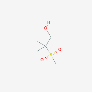 molecular formula C5H10O3S B1442100 环丙甲醇，1-(甲磺酰基)- CAS No. 1427028-11-2