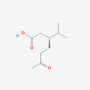 (3R)-6-Oxo-3-(propan-2-yl)heptanoic acid