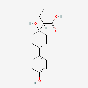 2-[1-Hydroxy-4-(4-hydroxyphenyl)cyclohexyl]butanoic acid