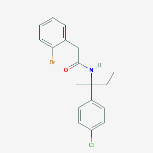 2-(2-Bromophenyl)-N-[2-(4-chlorophenyl)butan-2-yl]acetamide