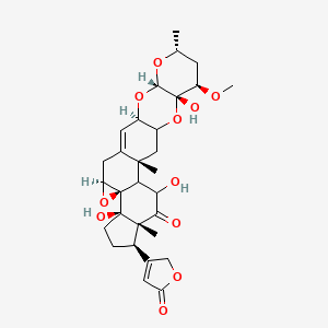 (1R,5R,6R,9R,10R,12S,16R,18S,20R,22R,23S)-3,9,23-trihydroxy-22-methoxy-1,5,20-trimethyl-6-(5-oxo-2H-furan-3-yl)-11,17,19,24-tetraoxaheptacyclo[12.12.0.02,10.05,9.010,12.016,25.018,23]hexacos-14-en-4-one