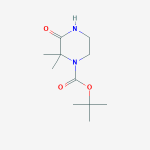 molecular formula C11H20N2O3 B1442107 叔丁基 2,2-二甲基-3-氧代哌嗪-1-羧酸盐 CAS No. 1104383-06-3