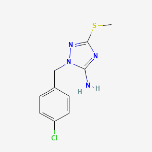 1-[(4-Chlorophenyl)methyl]-3-(methylsulfanyl)-1H-1,2,4-triazol-5-amine