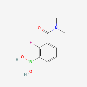 molecular formula C9H11BFNO3 B1442115 2-氟-3-(N,N-二甲基氨基甲酰)苯硼酸 CAS No. 1451391-88-0