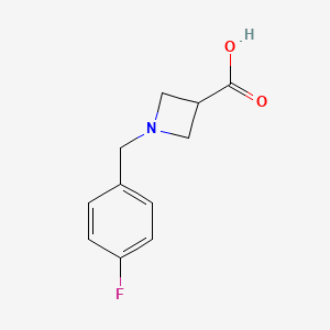 molecular formula C11H12FNO2 B1442120 1-[(4-氟苯基)甲基]氮杂环丁烷-3-羧酸 CAS No. 1127402-43-0