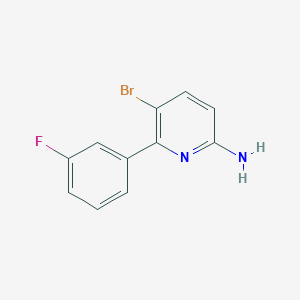B1442121 5-Bromo-6-(3-fluorophenyl)pyridin-2-amine CAS No. 868360-25-2