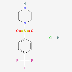molecular formula C11H14ClF3N2O2S B1442134 1-(4-三氟甲基苯磺酰基)-哌嗪盐酸盐 CAS No. 793679-07-9