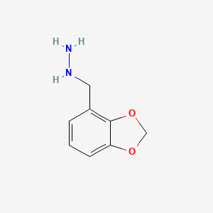 molecular formula C8H10N2O2 B1442142 1,3-benzodioxol-4-ylmethylhydrazine CAS No. 887593-39-7