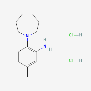 molecular formula C13H22Cl2N2 B1442146 [2-(1-氮杂环戊基)-5-甲苯基]胺二盐酸盐 CAS No. 1609396-69-1