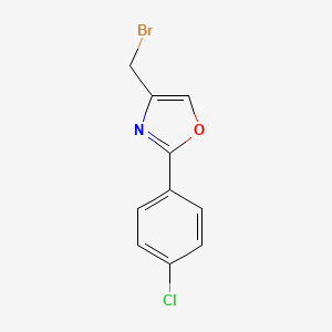 molecular formula C10H7BrClNO B1442152 4-(Bromomethyl)-2-(4-chlorophenyl)oxazole CAS No. 22087-23-6
