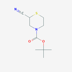 molecular formula C10H16N2O2S B1442156 Tert-butyl 2-cyanothiomorpholine-4-carboxylate CAS No. 1311254-50-8