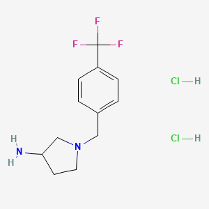 molecular formula C12H17Cl2F3N2 B1442159 1-(4-Trifluoromethyl-benzyl)-pyrrolidin-3-ylamine dihydrochloride CAS No. 869747-17-1