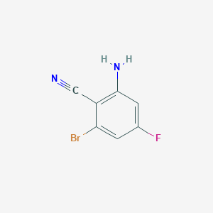 molecular formula C7H4BrFN2 B1442170 2-氨基-6-溴-4-氟苯甲腈 CAS No. 1260825-85-1