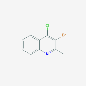 molecular formula C10H7BrClN B1442186 3-Bromo-4-chloro-2-methylquinoline CAS No. 1333256-98-6